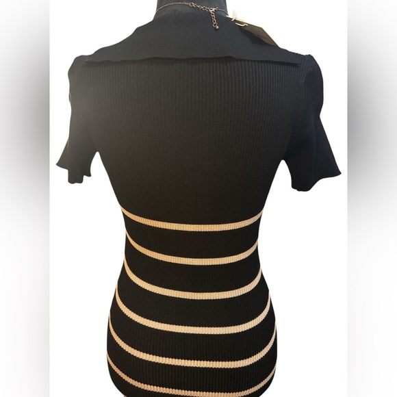 Black and Tan Striped Maxi Dress-NWT - Picture 9 of 9